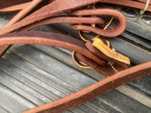 Leather Western Split Reins waterloop ends Pre-Owned still with tags