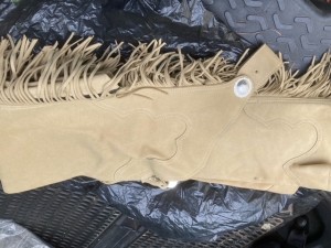 Pre-Owned Cream Western show chaps small