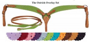 Western Breastcollar mock Ostrich