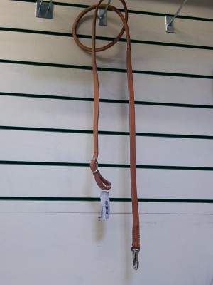 Western Rolled leather roping rein