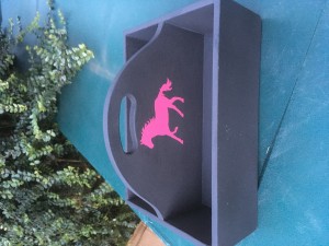 Joiner made Trinket tray with running horse decoraltion