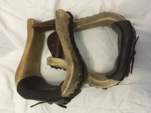 Bowman Western rawhide stirrups rawhide bell stirrups